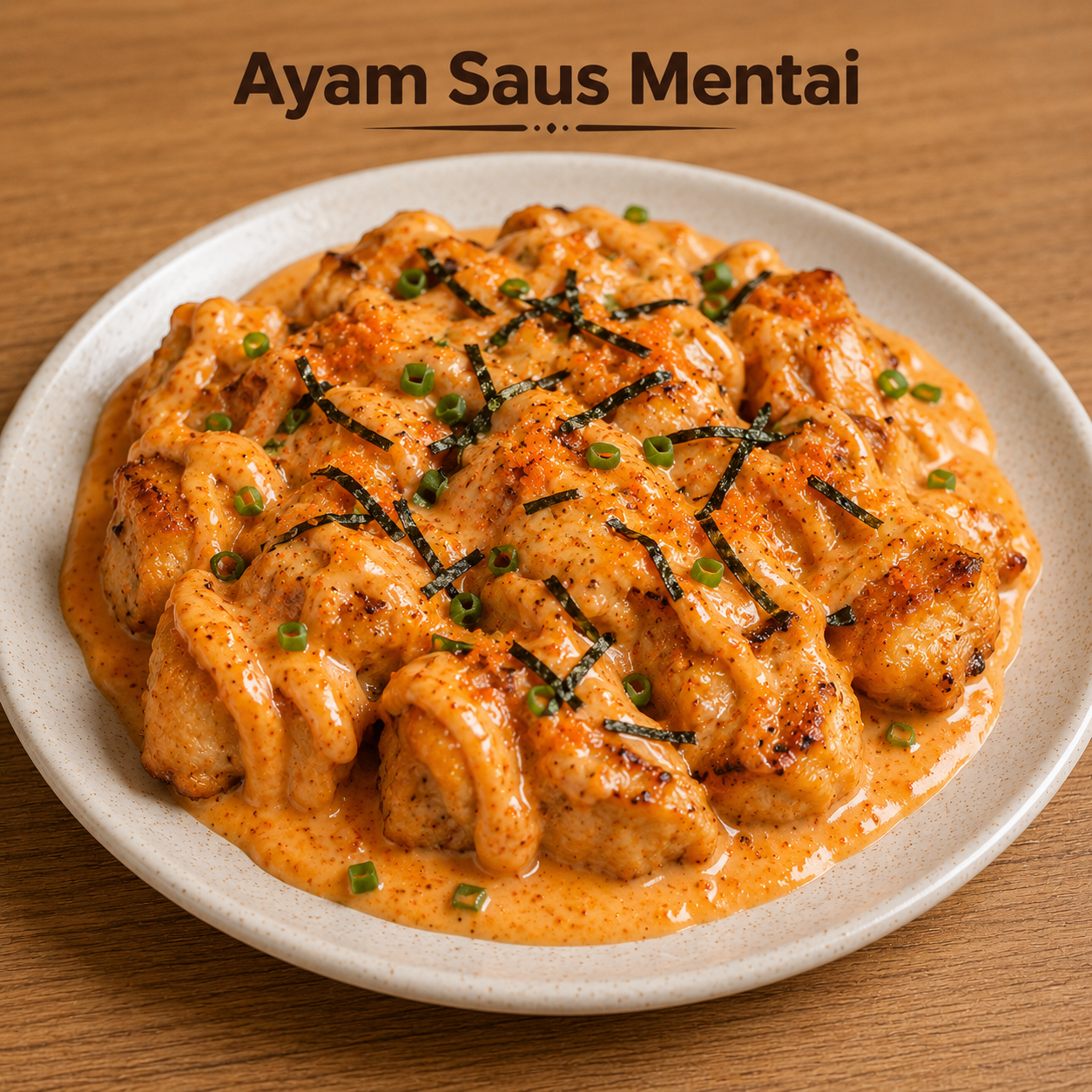 Ayam Saus Mentai dari Kedai Kopi Bersahaja